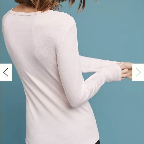 Michael Stars Anthropologie Baby Pink Long Sleeve Tee - Picture 4 of 15
